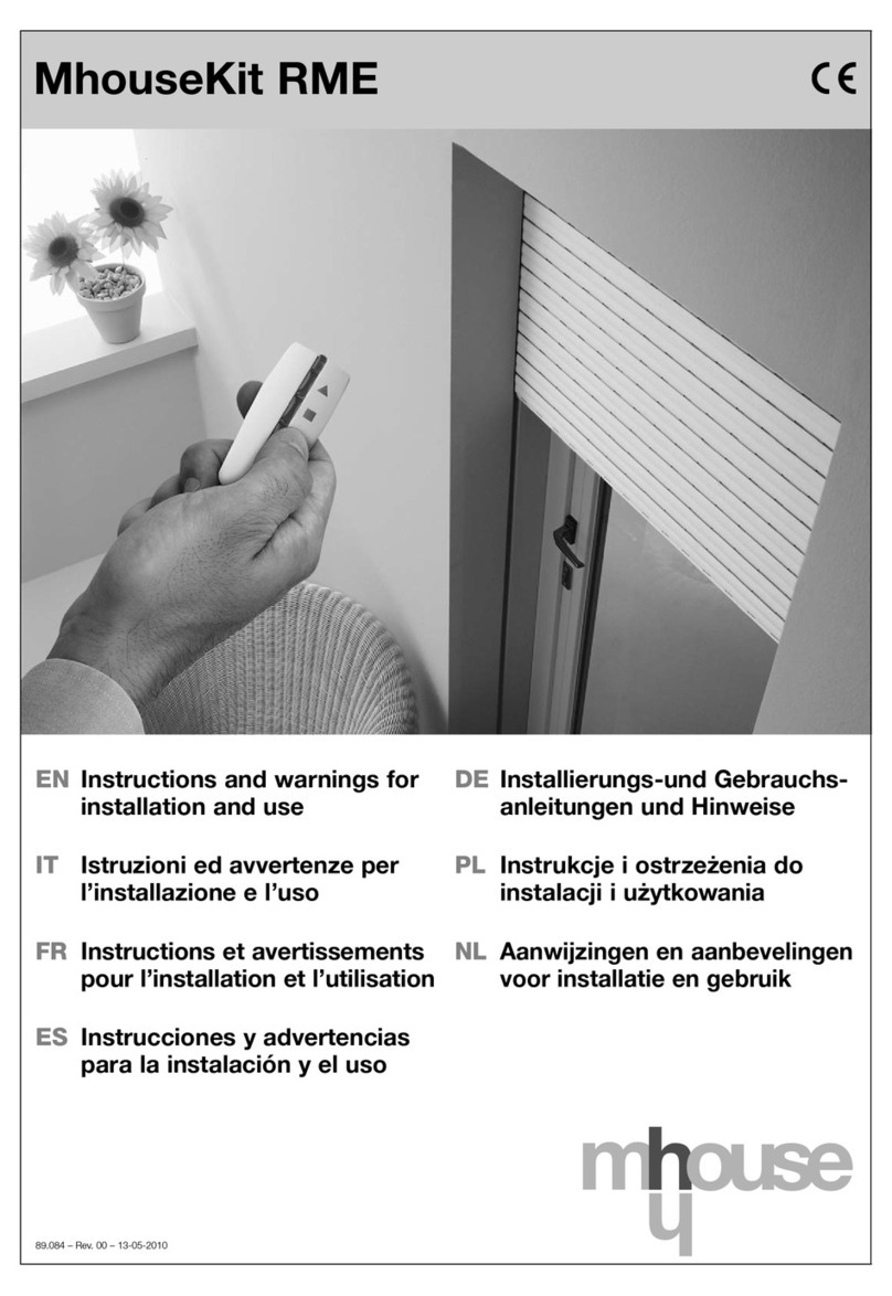 Mhouse RME Instructions and warnings for installation and use