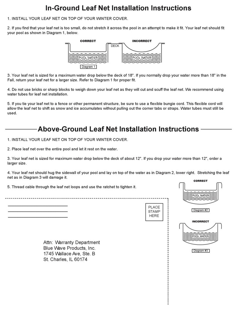Blue Wave Leaf Net installation instructions