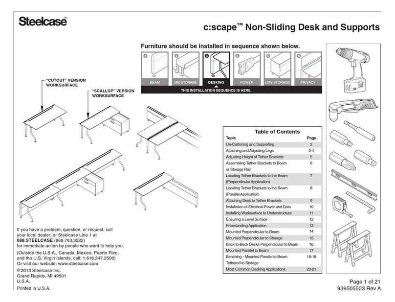 Steelcase c:scape User manual Steelcase c:scape User manual