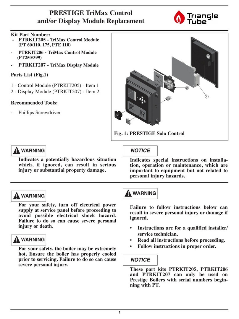 TriangleTube PRESTIGE TriMax PTRKIT205 quick start guide