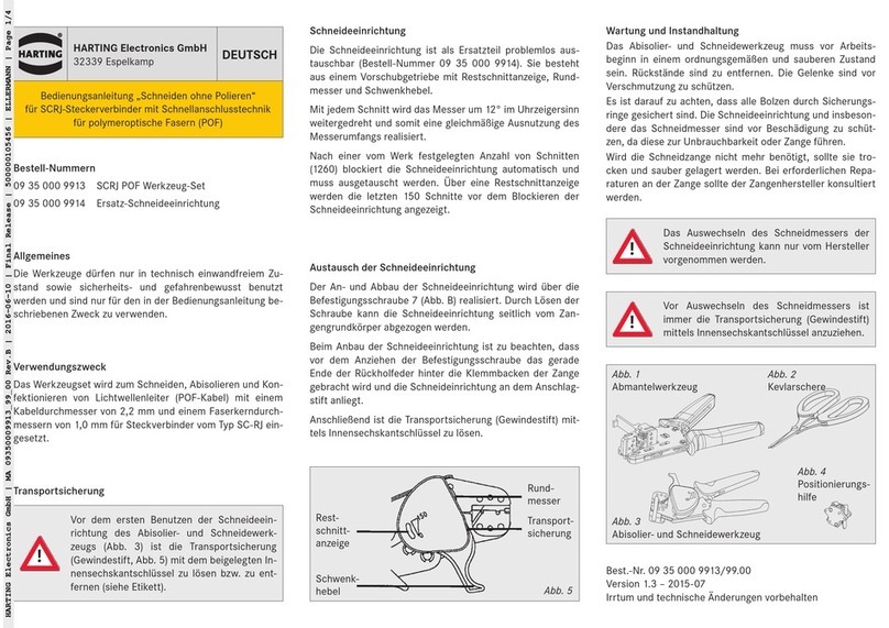 HARTING SCRJ POF operating instructions
