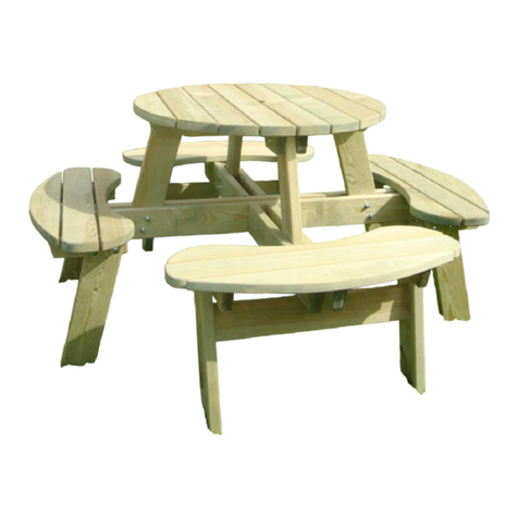 Zest 4 Leisure Katie Round Picnic Table User manual