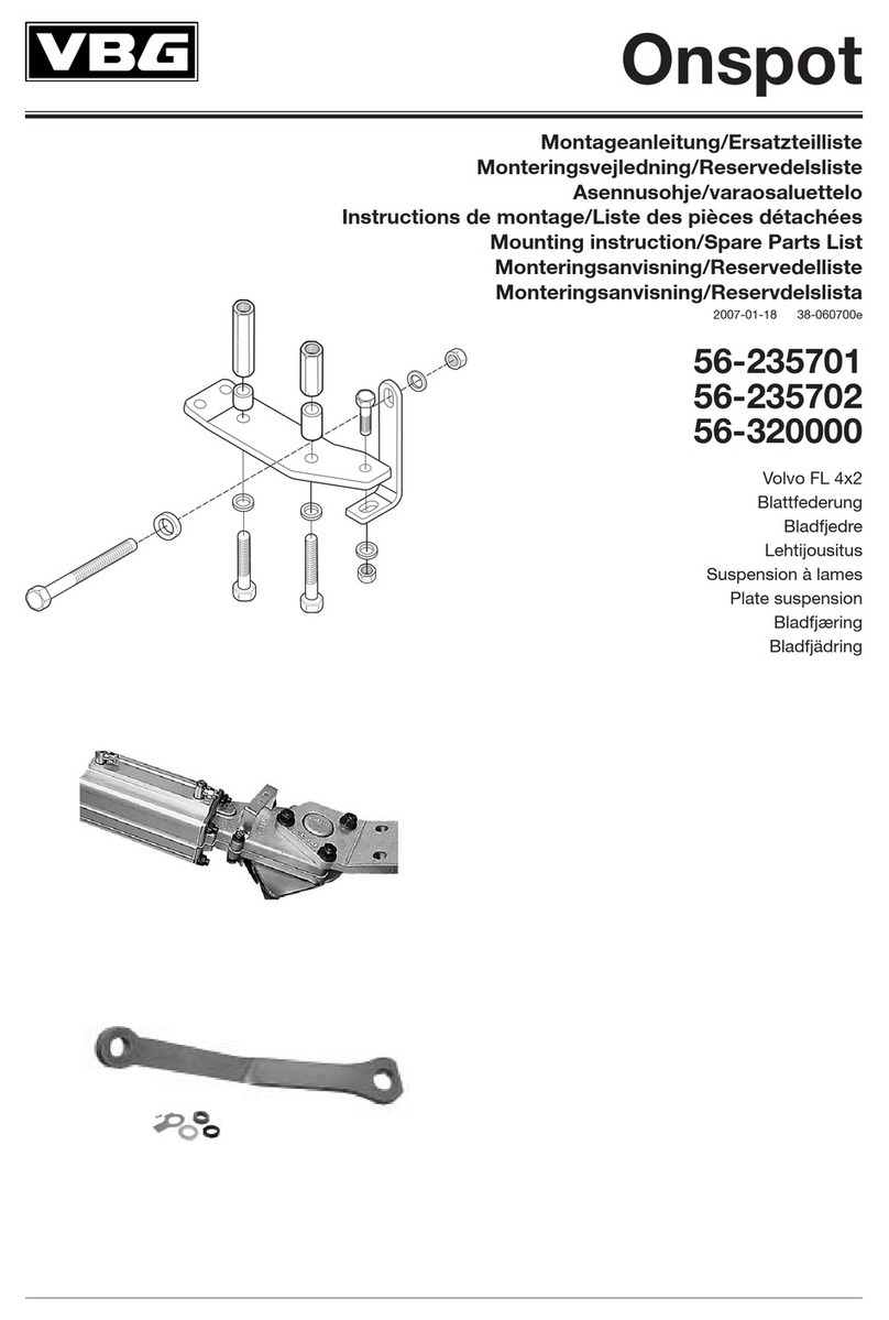 VBG Onspot Mounting instruction/Spare Parts List