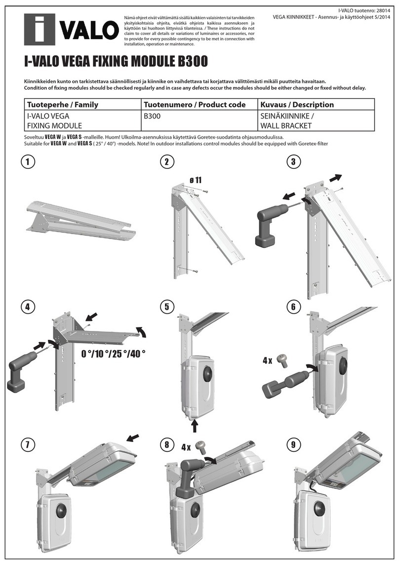 I-VALO VEGA FIXING MODULE manual