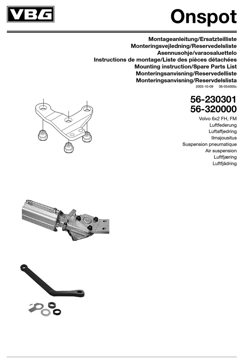 VBG Onspot Mounting instruction/Spare Parts List
