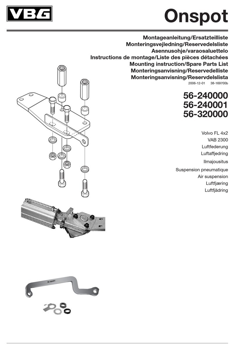 VBG Onspot Mounting instruction/Spare Parts List