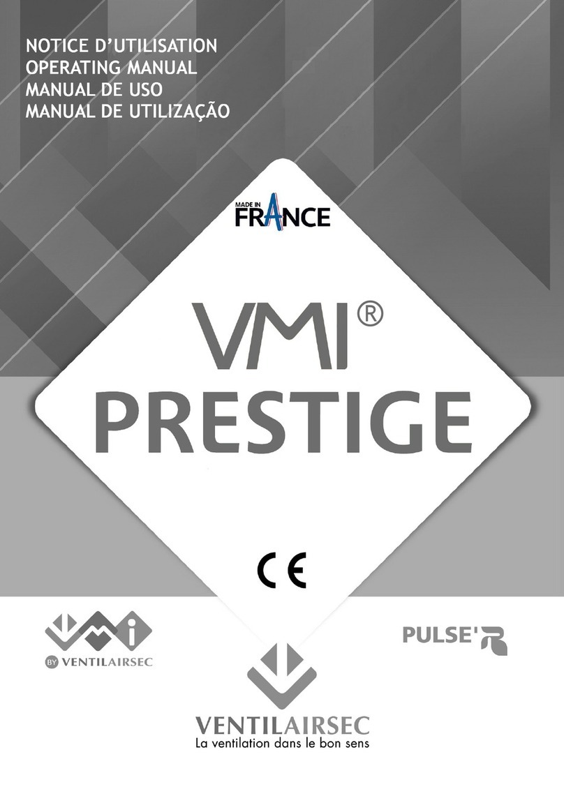 VENTILAIRSEC VMI Pulse'R Prestige operating manual