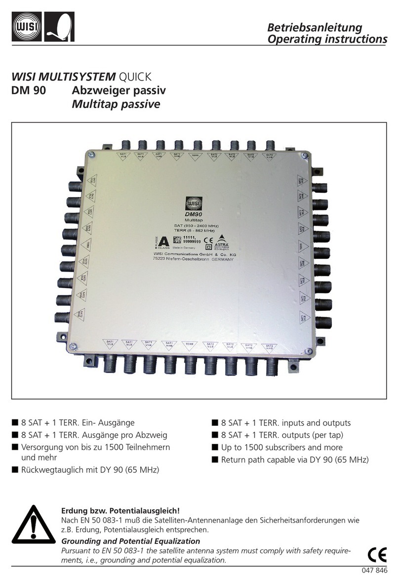 Wisi DM 90 operating instructions