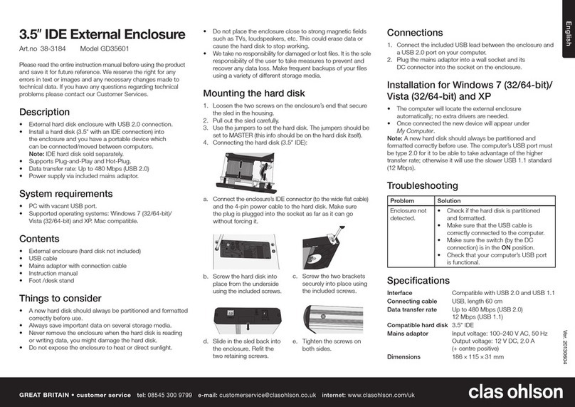 Clas Ohlson GD35601 instruction manual