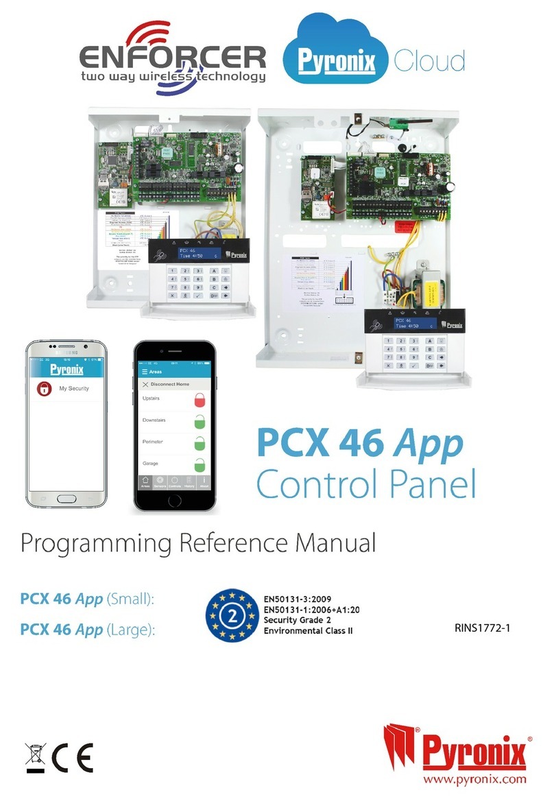 Pyronix PCX 46 APP Programming reference manual