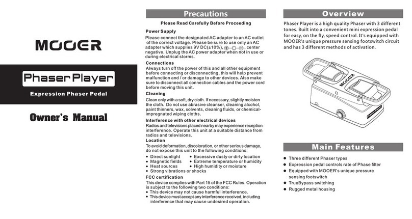 Mooer Phaser Player owner's manual