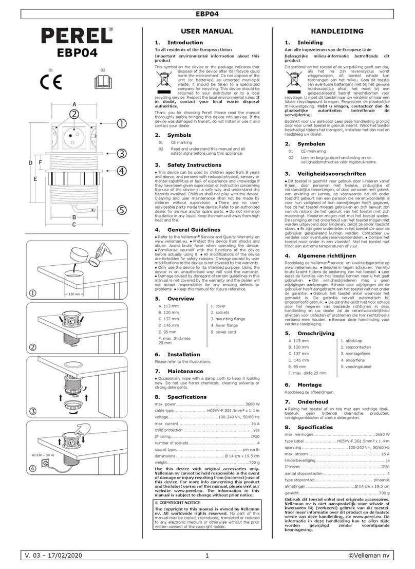 Perel EBP04 user manual