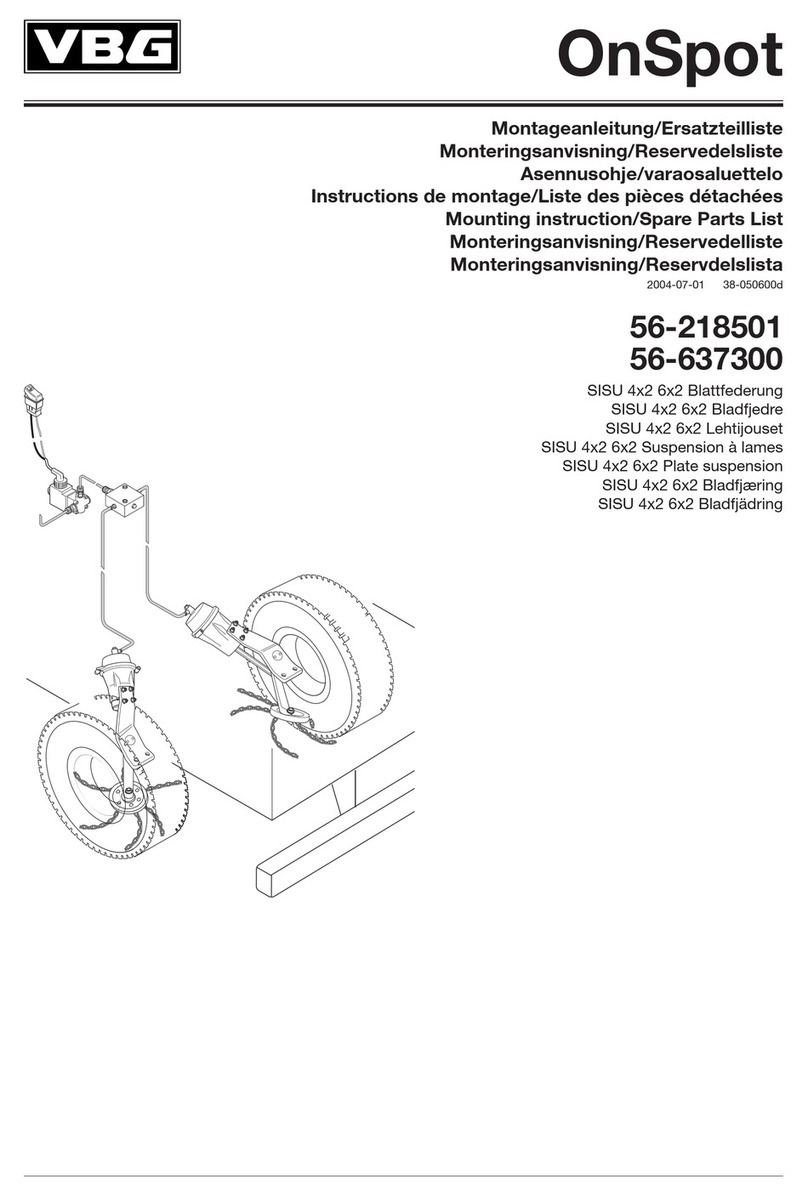 VBG Onspot Mounting instruction/Spare Parts List VBG Onspot Mounting instruction/Spare Parts List