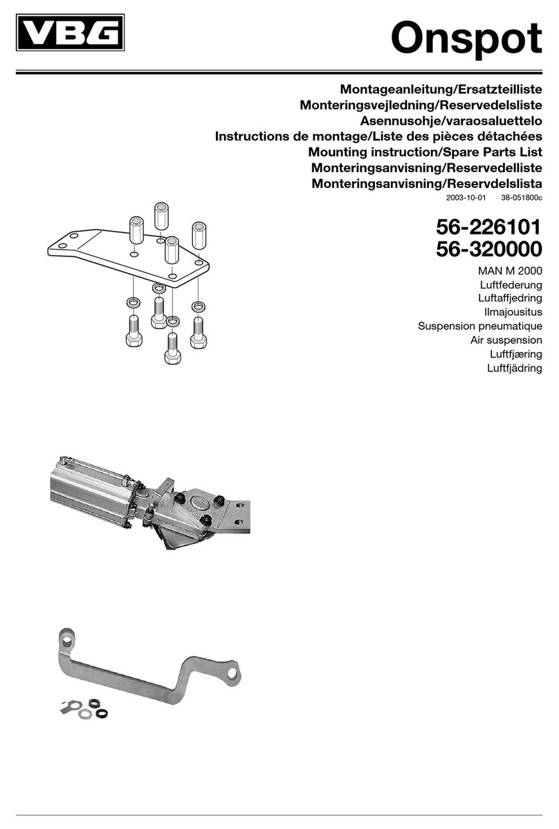 VBG Onspot Mounting instruction/Spare Parts List VBG Onspot Mounting instruction/Spare Parts List