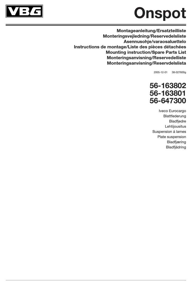 VBG Onspot Mounting instruction/Spare Parts List