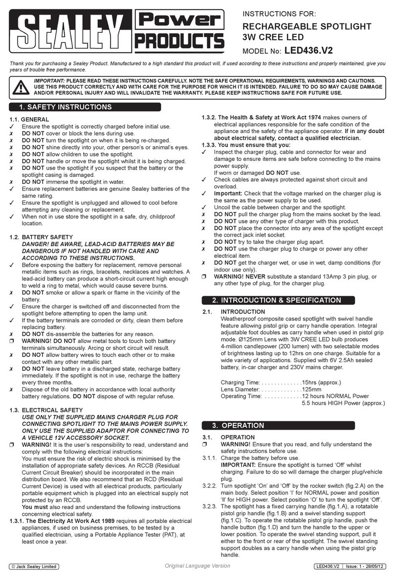 Sealey Power Products LED436.V2 instructions Sealey Power Products LED436.V2 instructions