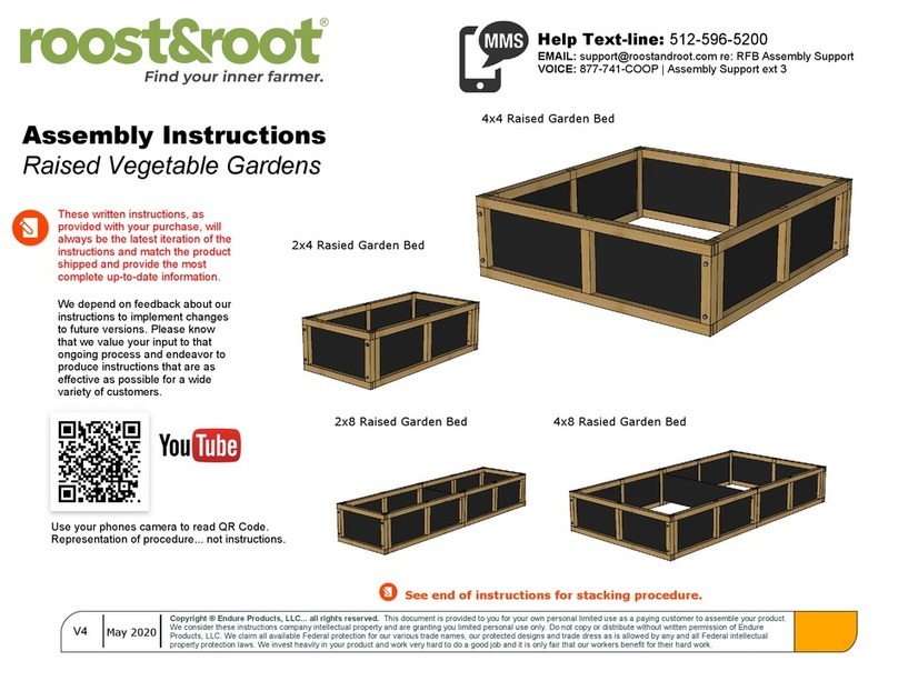 roost&root 4x4 Raised Garden Bed Assembly instructions