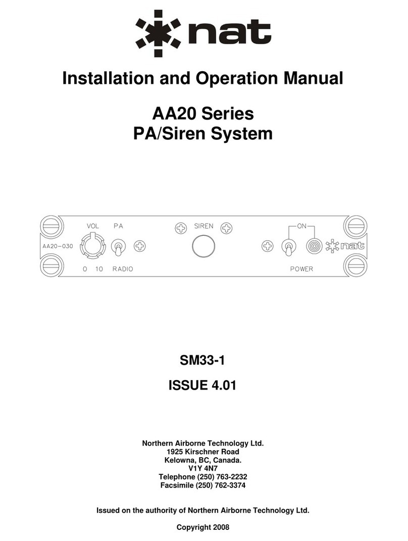 Nat AA20 Series Installation and operation manual