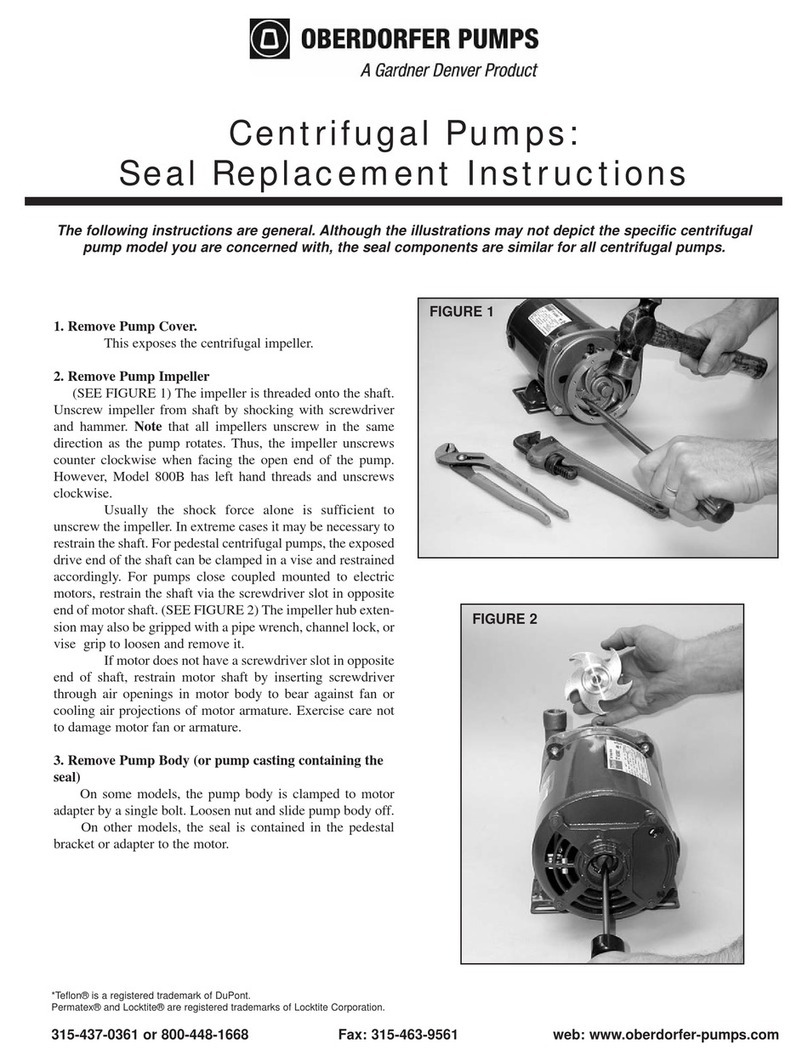 Gardner Denver Oberdorfer 800B Replacement instructions