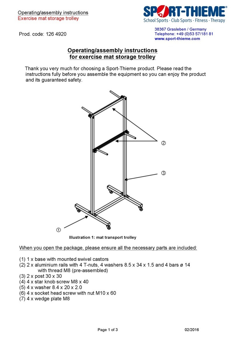 Sport-thieme 126 4920 Operating & assembly instructions