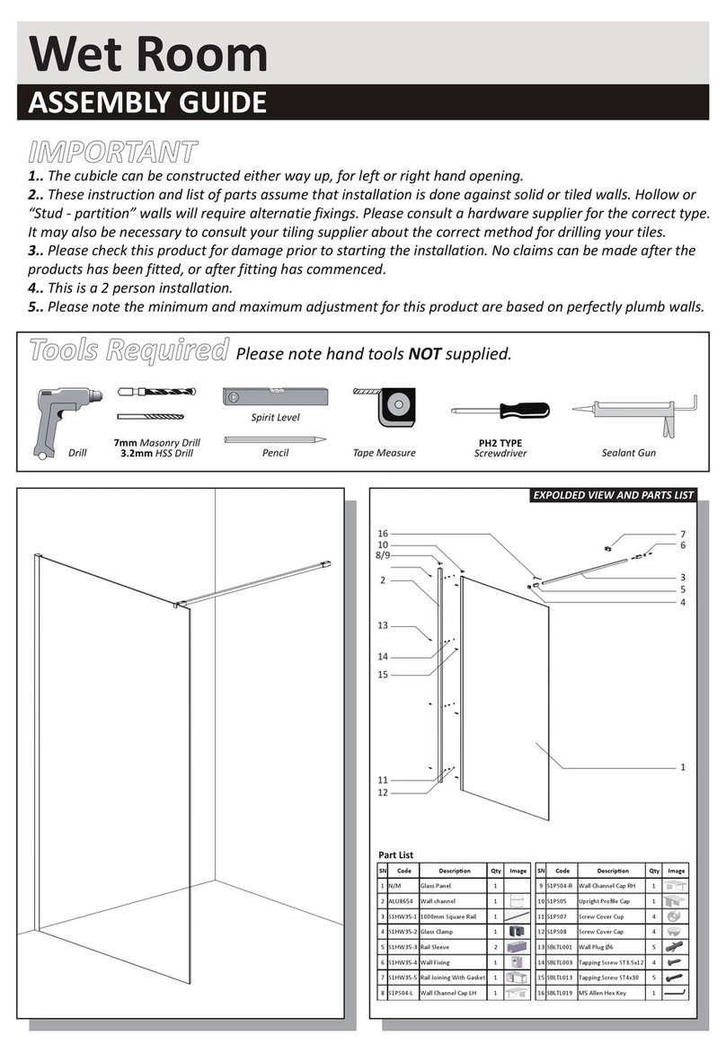 Plumbworld Wet Room Assembly guide