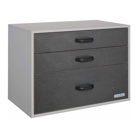 Organized Living freedomRail Garage 3 Drawer GOBox Assembly instructions