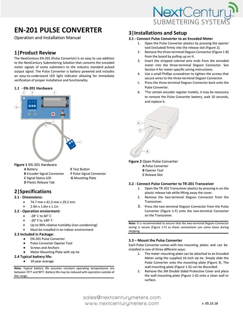 Next Century EN-201 Operation and installation manual