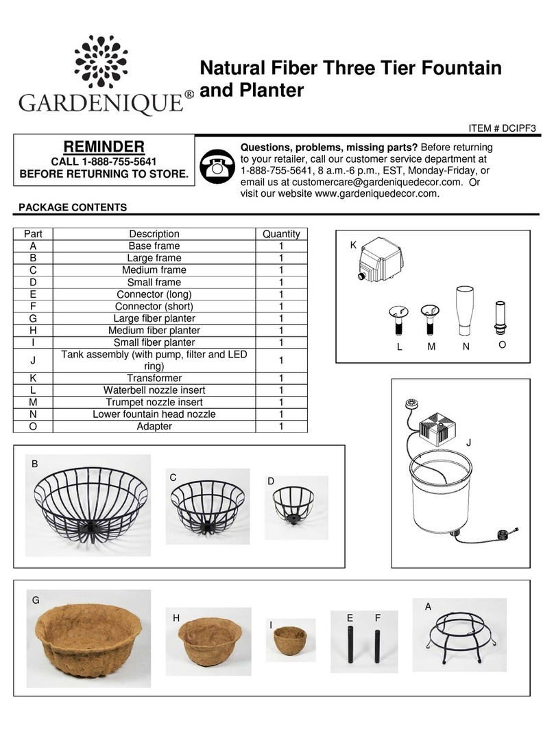 GARDENIQUE DCIPF3 Assembly instruction GARDENIQUE DCIPF3 Assembly instruction