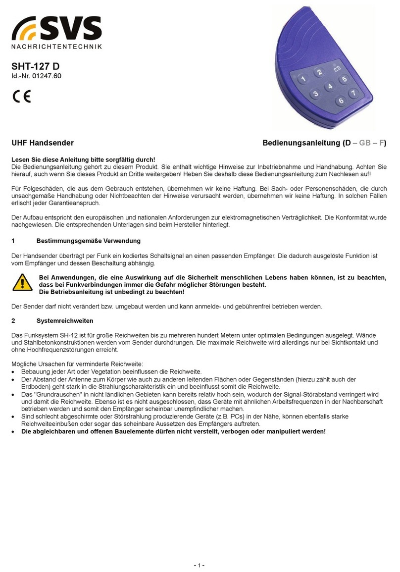 SVT SHT-127 D operating instructions