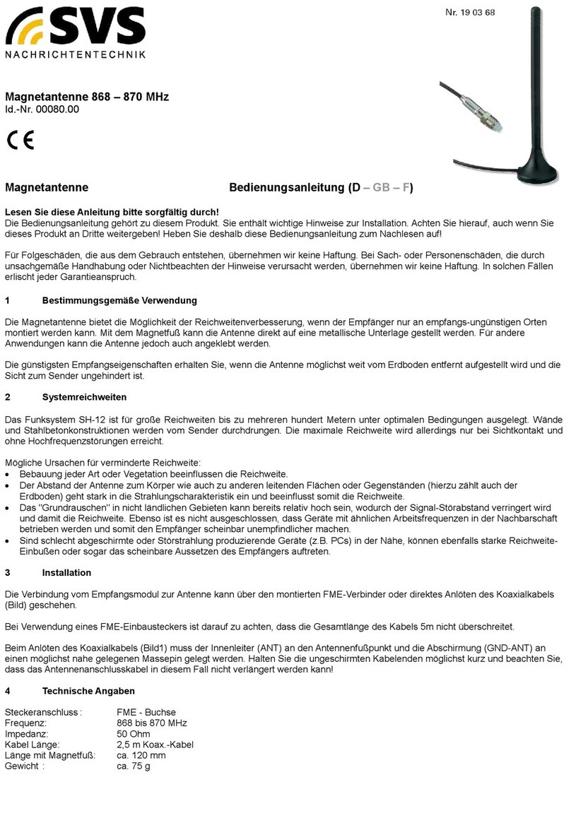 SVS 00080.00 User manual