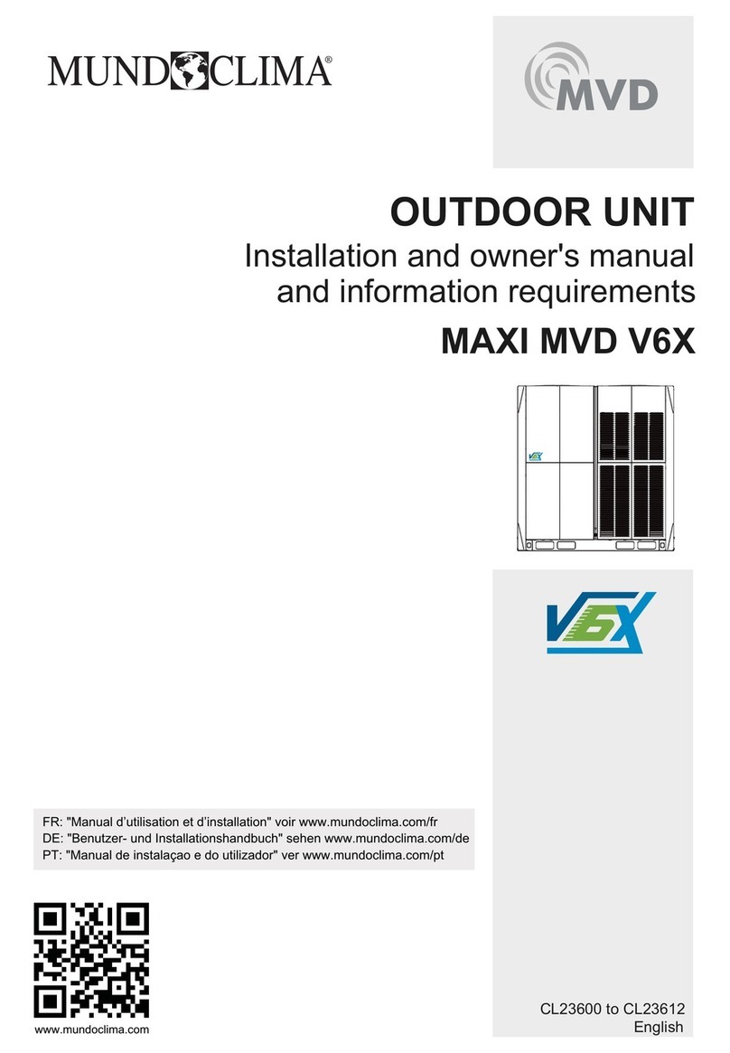 mundoclima MAXI MVD V6X User manual