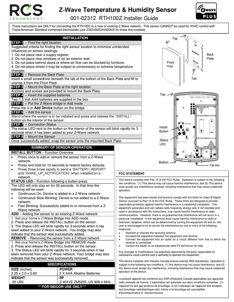 RCS RTH100Z Assembly instructions