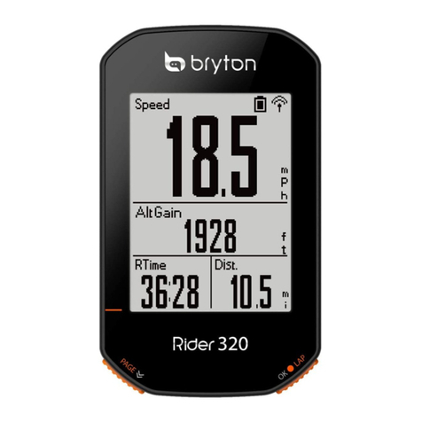 Bryton Rider 320 User manual