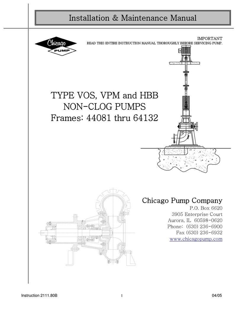 CHICAGO PUMP VOS Installation & maintenance manual