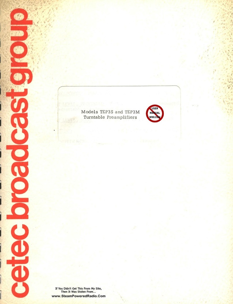 Cetec Broadcast Group TEP3S manual