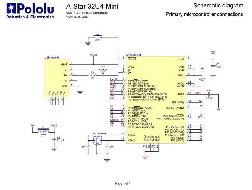 Pololu A-Star 32U4 Series Schematic diagram