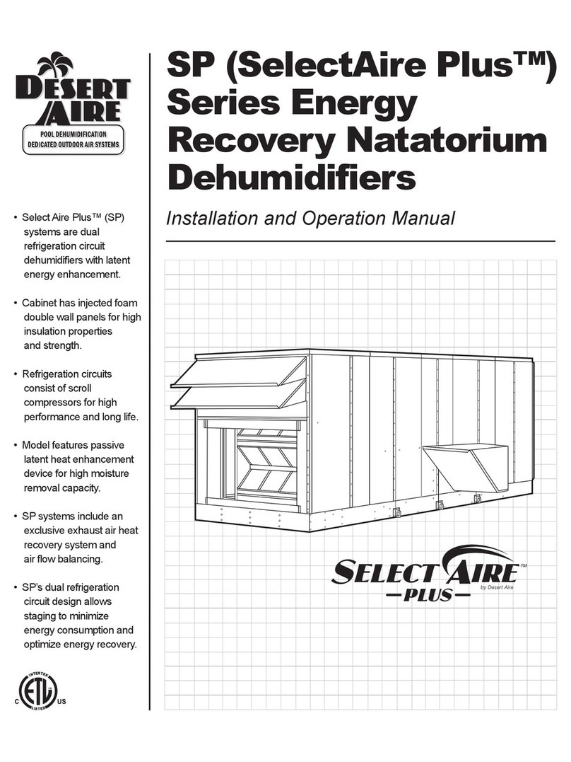 Desert Aire SelectAire Plus SP Series Installation and operation manual