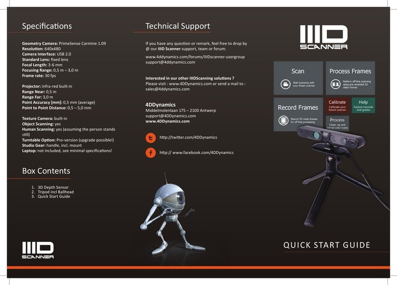 4DDynamics IIID Scanner User manual