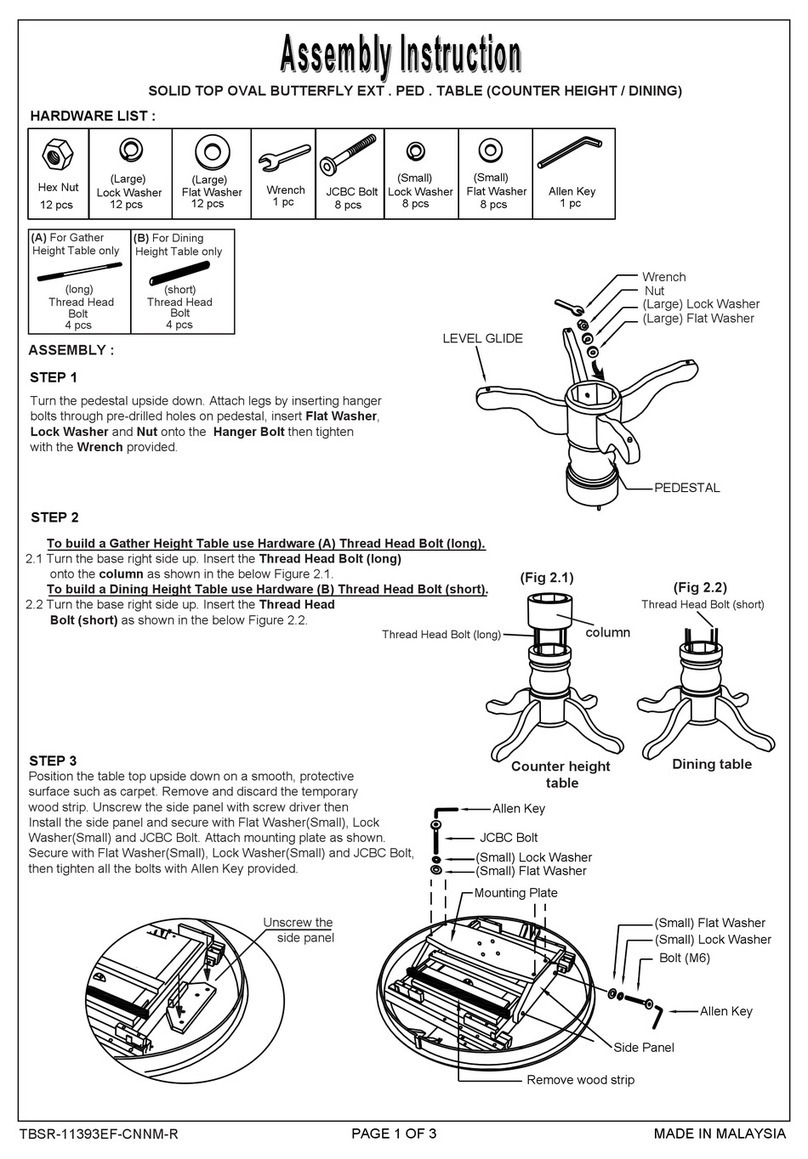 Chromcraft Revington CH4257 Assembly instruction