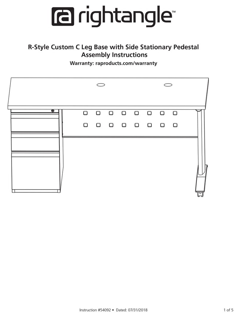 RIGHT ANGLE R-Style Custom C Leg Base with Side Stationary... User manual RIGHT ANGLE R-Style Custom C Leg Base with Side Stationary... User manual