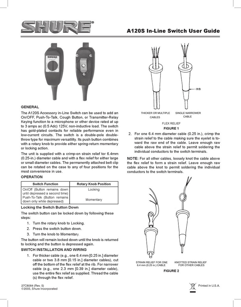 Shure A120S User manual