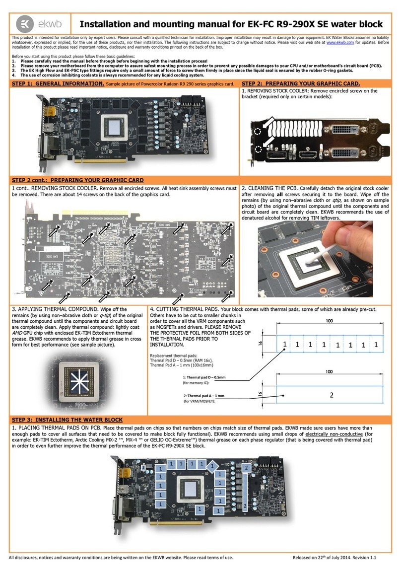 ekwb EK-FC R9-290X SE Series Manual