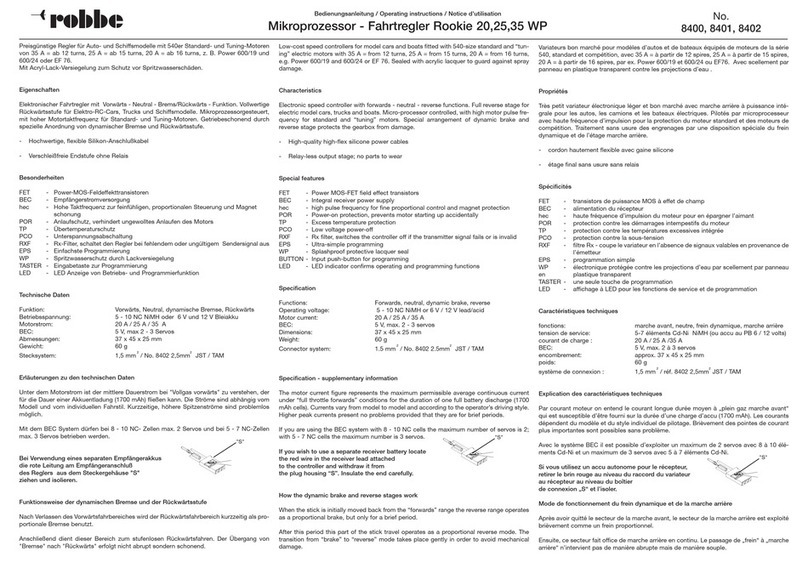 ROBBE 8400 operating instructions