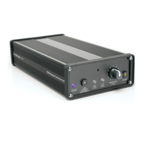 Canford ISDN Broadcast Contribution Unit User instructions