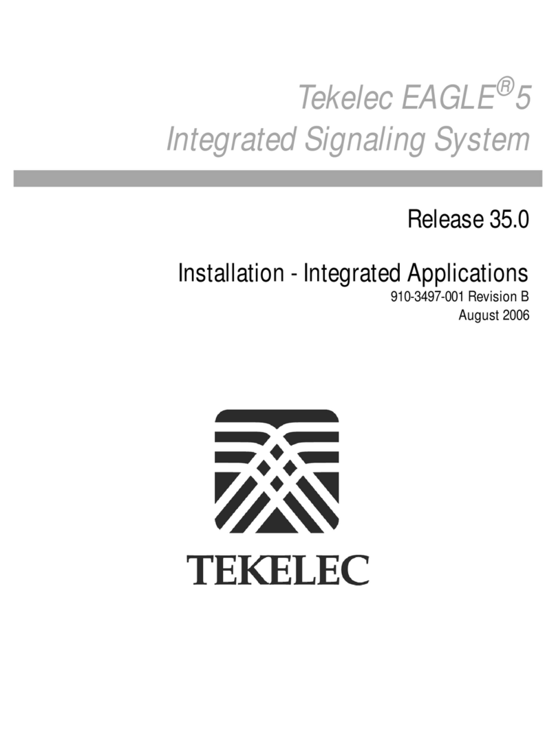 Tekelec EAGLE 5 installation manual Tekelec EAGLE 5 installation manual