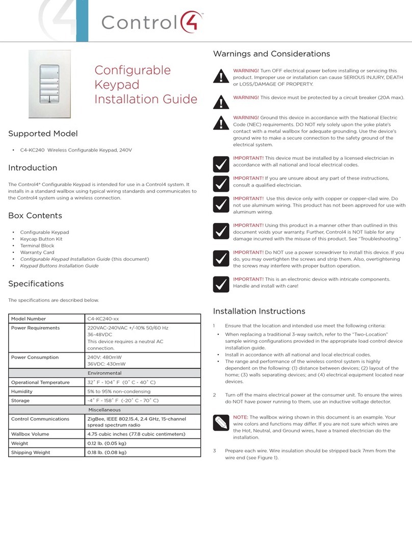 Contro l4 C4-KC240 User manual