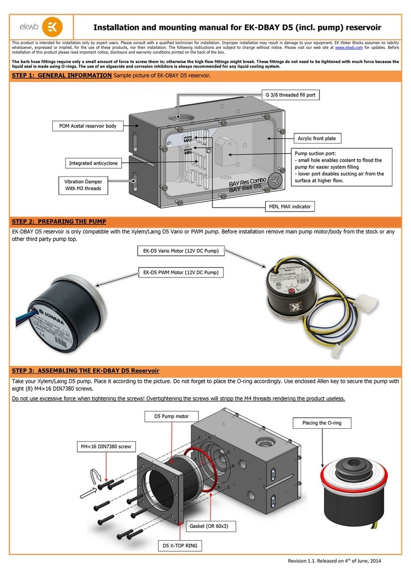 ekwb EK-DBAY D5 Manual