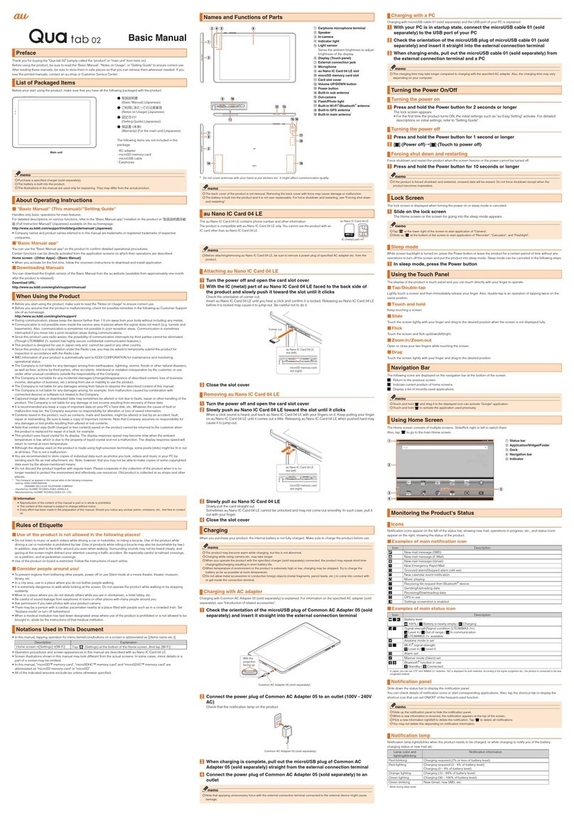Huawei AU Qua Tab 02 Installation guide