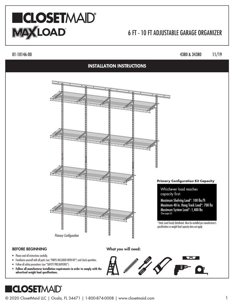 Closet Maid Maxload 4380 installation instructions