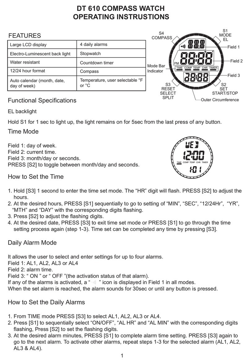 Digi Sport Instruments DT 610 operating instructions Digi Sport Instruments DT 610 operating instructions